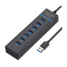 USB Hub 3.0, 7-Port USB Data Hub Splitter With 30.48cm Long Cable For Laptop, PC